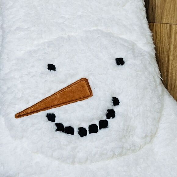 Pottery Barn Kids NICO Sherpa Snowman Cozy Critter Christmas Stocking MONO - Picture 3 of 7